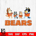 Chicago Bears Bluey Dance Squats Svg Eps Dxf Png File, Digital Download, Instant Download