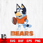 Chicago Bears Bluey Football Sport Svg Eps Dxf Png File, Digital Download ,Instant Download, Cricut File