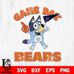 Chicago Bears Bluey Game Day Svg Eps Dxf Png File, Digital Download, Instant Download