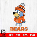 Chicago Bears Bluey Hoodie Sport Svg Eps Dxf Png File, Digital Download ,Instant Download, Cricut File