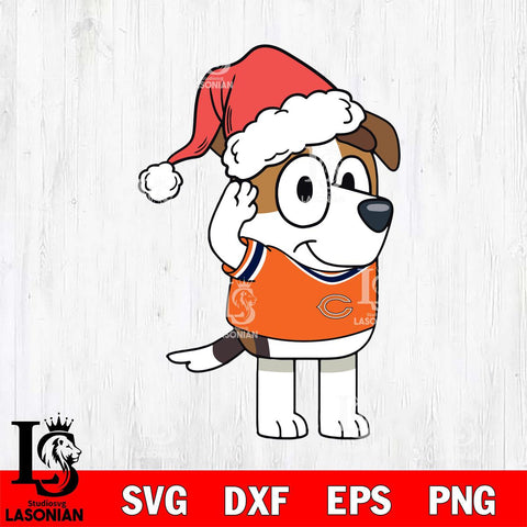 Chicago Bears Bluey Jack Christmas Svg Eps Dxf Png File, Digital Download, Instant Download