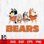 Chicago Bears Bluey Mode Dance Squats Svg Eps Dxf Png File, Digital Download, Instant Download