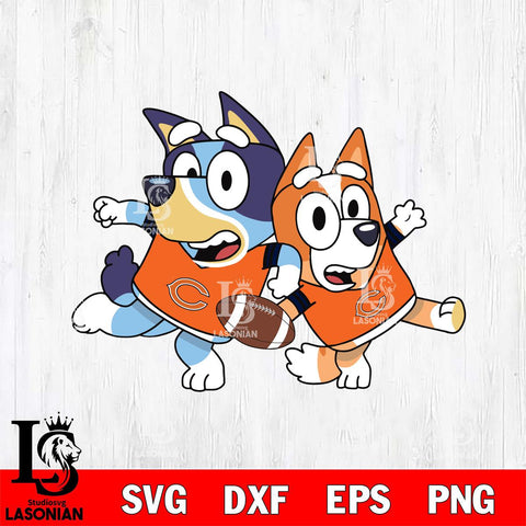 Chicago Bears Bluey NFL Svg Eps Dxf Png File, Digital Download, Instant Download