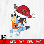 Chicago Bears Bluey Santa Claus Christmas Svg Eps Dxf Png File, Digital Download, Instant Download