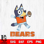 Chicago Bears Bluey Sport Football Cricut Files,Bluey Svg file,Digital Download ,Instant Download