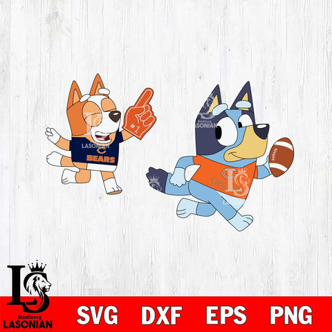 Chicago Bears Bluey chilli football NFL Svg Eps Dxf Png File, Digital Download, Instant Download