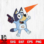 Chicago Bears Bluey flag NFL Svg Eps Dxf Png File, Digital Download, Instant Download