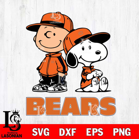 Chicago Bears Charlie Brown Snoopy Champions Svg Eps Dxf Png File, NFL svg , Digital Download , Instant Download, Cricut File