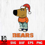 Chicago Bears Chill Guy Christmas Svg Eps Dxf Png File,NFL Svg Files,Christmas svg ,Digital Download ,Instant Download