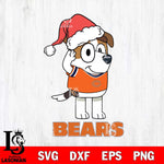 Chicago Bears Christmas Bluey Jack Sport Svg Eps Dxf Png File,Cut Svg Files, Digital File, Sublimation