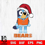 Chicago Bears Christmas Bluey Sport Svg Eps Dxf Png File,Cut Svg Files, Digital File, Sublimation