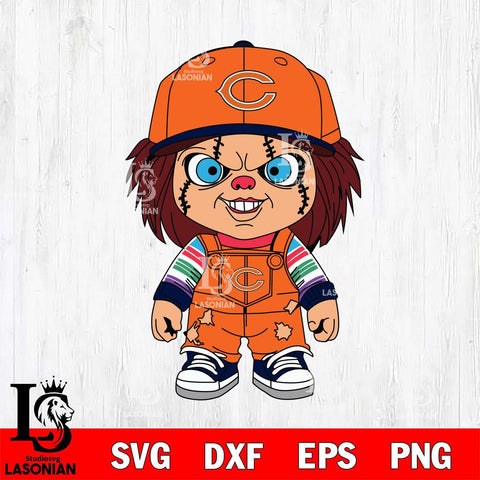 Chicago Bears Chucky Football Horror Halloween Svg Eps Dxf Png File, Digital Download, Instant Download