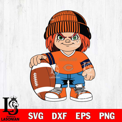 Chicago Bears Chucky Horror 4 Svg Eps Dxf Png File, NFL svg, Digital Download, Instant Download