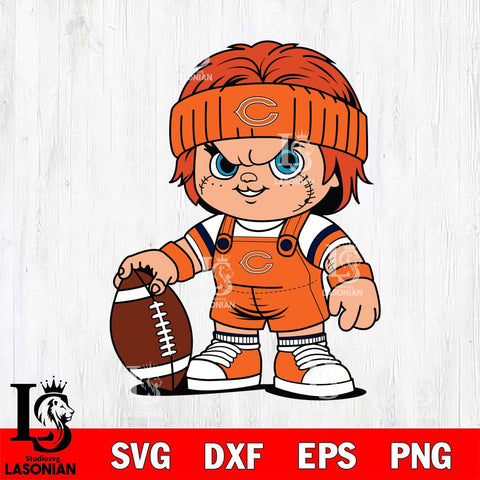 Chicago Bears Chucky Horror 5 Svg Eps Dxf Png File, NFL svg, Digital Download, Instant Download