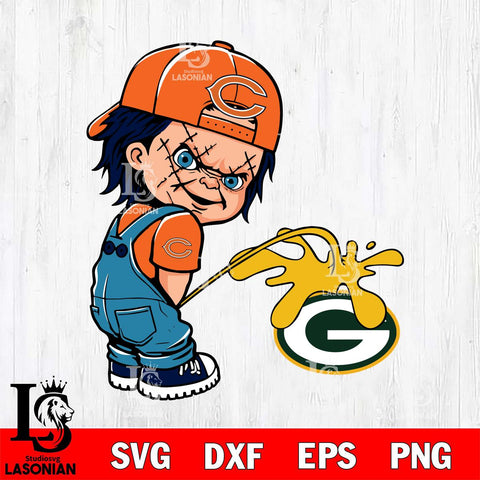 Chicago Bears Chucky Piss On Green Bay Packers Svg Eps Dxf Png File, Digital Download, Instant Download