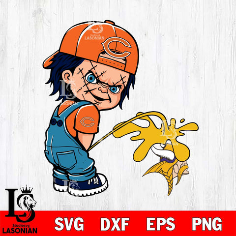 Chicago Bears Chucky Piss On Minnesota Vikings Svg Eps Dxf Png File, Digital Download, Instant Download