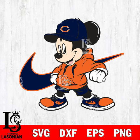 Chicago Bears Cool Mickey Mouse Svg Eps Dxf Png File, Digital Download, Instant Download