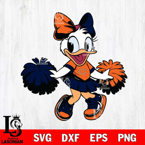 Chicago Bears Daisy Duck Cheerleader Svg Eps Dxf Png File, Digital Download, Instant Download