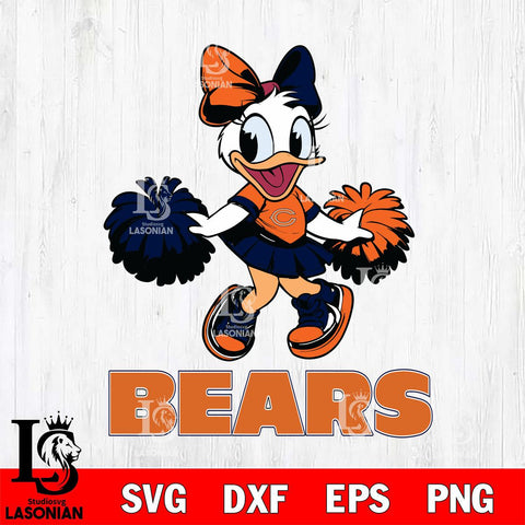 Chicago Bears Daisy Duck Cheerleader Disney, Svg Eps Dxf Png File, Digital Download