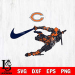 Chicago Bears Deadpool Nike Svg Eps Dxf Png File, Digital Download, Instant Download