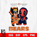 Chicago Bears Deadpool X Wolverine Funny Svg Eps Dxf Png File, Digital Download, Instant Download