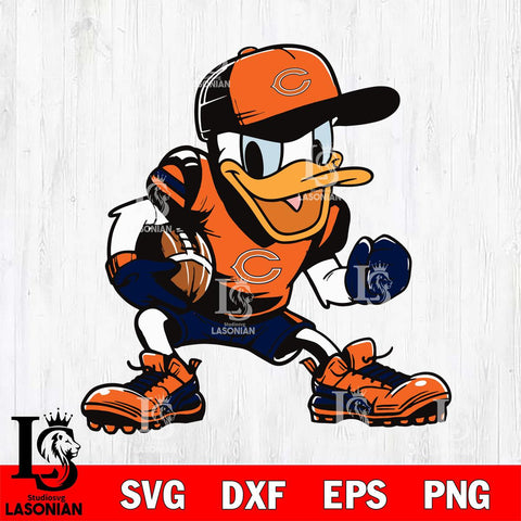 Chicago Bears Donal Duck Svg Eps Dxf Png File, Digital Download, Instant Download