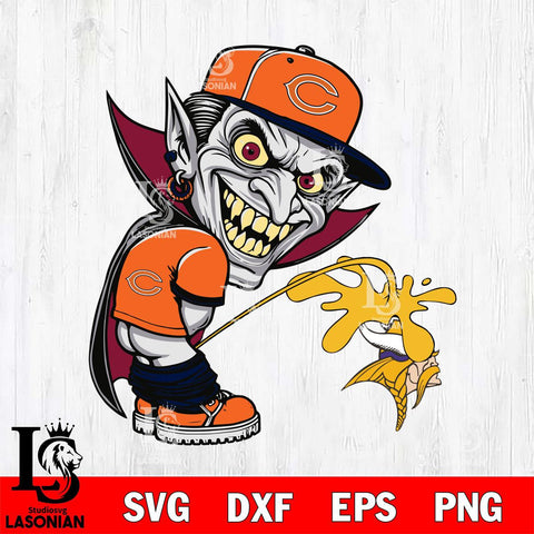 Chicago Bears Dracula Piss On Minnesota Vikings Svg Eps Dxf Png File, Digital Download, Instant Download