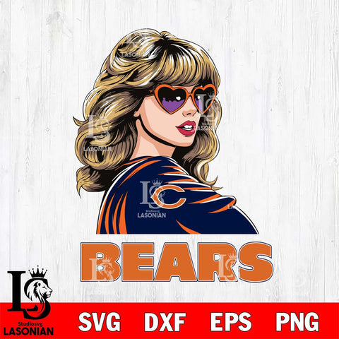 Chicago Bears Fan And Taylor Swift Fan Svg Eps Dxf Png File, Digital Download, Instant Download