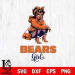 Chicago Bears Fashion Black Fan Girl Betty Boop Svg Eps Dxf Png File, Digital Download, Instant Download