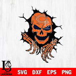 Chicago Bears Ferocious Skull SVG