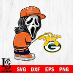 Chicago Bears Ghostface Piss On Green Bay Packers Svg Eps Dxf Png File, Digital Download, Instant Download