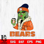 Chicago Bears Girls Grinch Bougie Svg Eps Dxf Png File, Digital Download, Instant Download