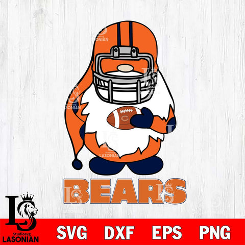 Chicago Bears Gnomes Christmas Svg Eps Dxf Png File, Digital Download, Instant Download