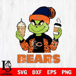 Chicago Bears Grinch 2 coffee Svg Eps Dxf Png File, Digital Download, Instant Download