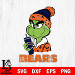 Chicago Bears Grinch Bougie Leopard Svg Eps Dxf Png File, Digital Download, Instant Download