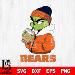 Chicago Bears Grinch Bougie Sport Svg Eps Dxf Png File, Digital Download, Instant Download