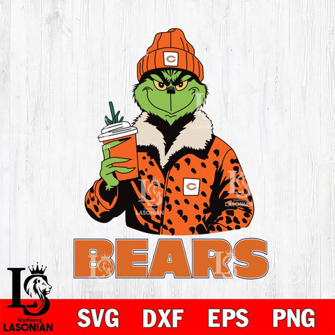 Chicago Bears Grinch Christmas Svg Eps Dxf Png File,Cricut svg files, Digital Download, Instant Download