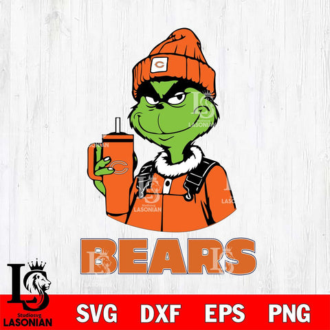 Chicago Bears Grinch Football Christmas Svg Eps Dxf Png File,Cricut svg files, Digital Download, Instant Download