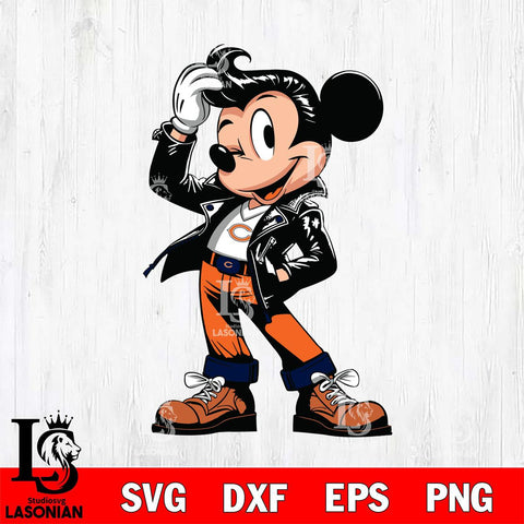 Chicago Bears Handsome Mickey Mouse Svg Eps Dxf Png File, Digital Download, Instant Download