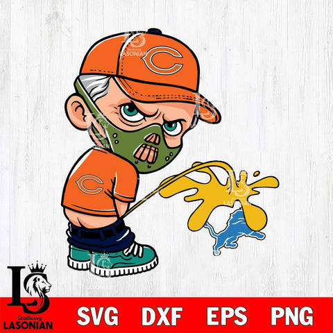 Chicago Bears Hannibal Lecter Piss On Detroit Lions Svg Eps Dxf Png File, Digital Download, Instant Download