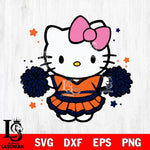 Chicago Bears Hello Kitty Cheerleader 10 Svg Eps Dxf Png File, Digital Download, Instant Download