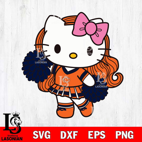 Chicago Bears Hello Kitty Cheerleader 7 Svg Eps Dxf Png File, Digital Download, Instant Download