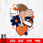 Chicago Bears Hello Kitty Nfl 2 Svg Eps Dxf Png File, Digital Download, Instant Download