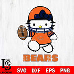 Chicago Bears Hello Kitty Nfl 4 Svg Eps Dxf Png File, Digital Download, Instant Download