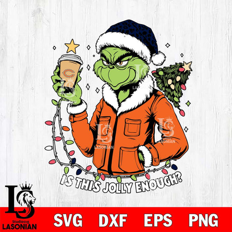 Chicago Bears Is This jolly Enough Grinch Svg Eps Dxf Png File, Digital Download, Instant Download