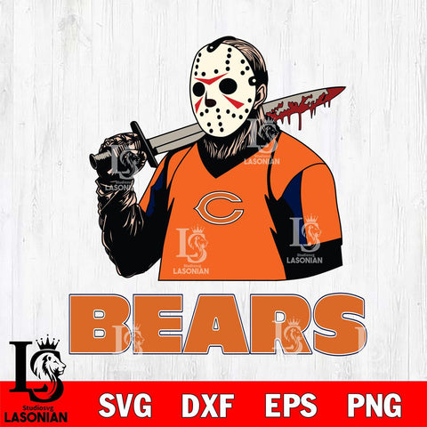 Chicago Bears Jason Voorhees 11 Svg Eps Dxf Png File, Digital Download