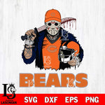 Chicago Bears Jason Voorhees 2 Svg Eps Dxf Png File, Digital Download