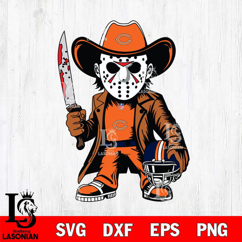 Chicago Bears Jason Voorhees Horror Svg Eps Dxf Png File, NFL svg, Digital Download, Instant Download