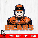 Chicago Bears Michael Myers Horror Halloween Svg Eps Dxf Png File, Digital Download, Instant Download