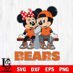 Chicago Bears Mickey And Minnie Football Champions Svg Eps Dxf Png File, NFL svg , Digital Download , Instant Download, Cricut File